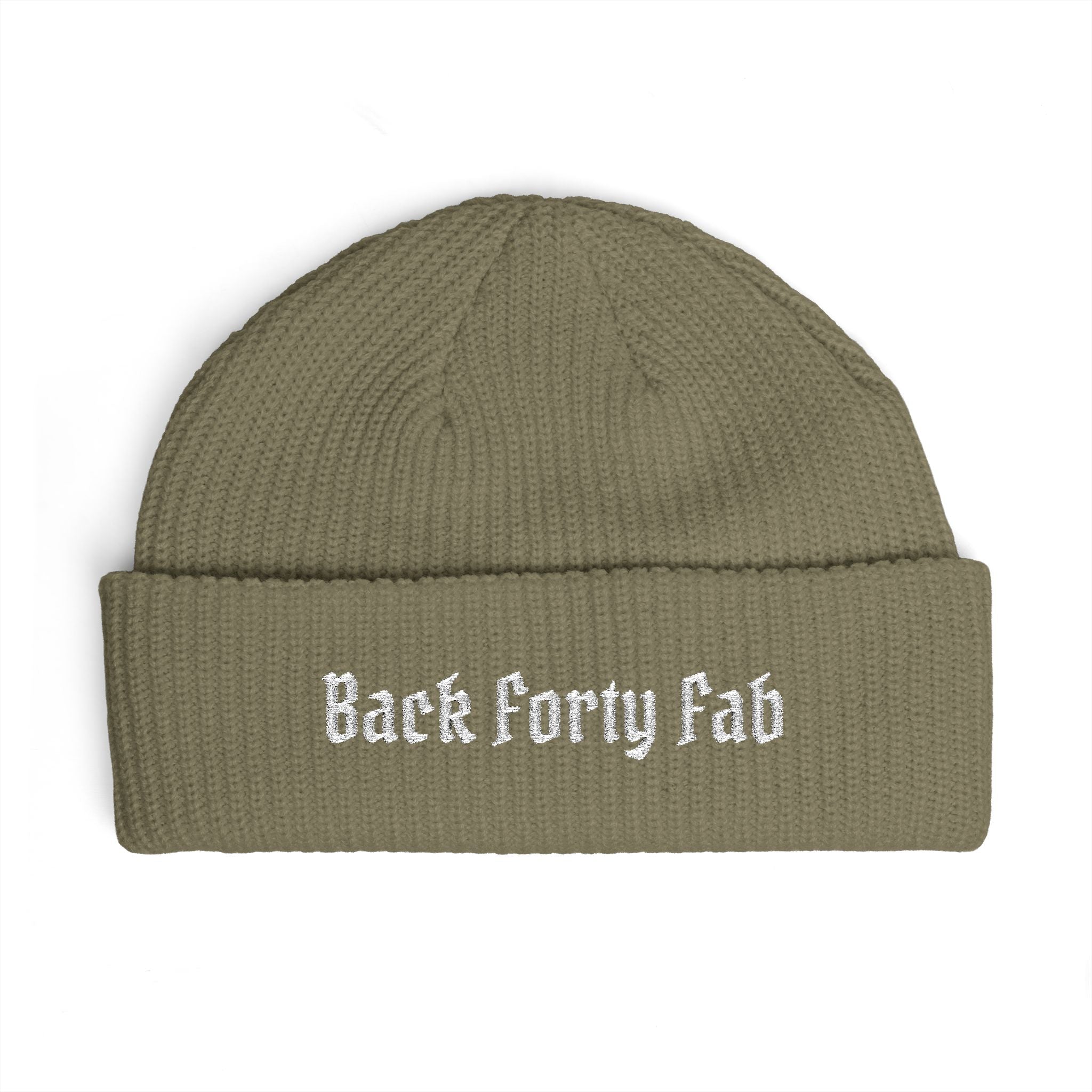 Cuff Beanie - "Back Forty Fab" Embroidered Knit Hat