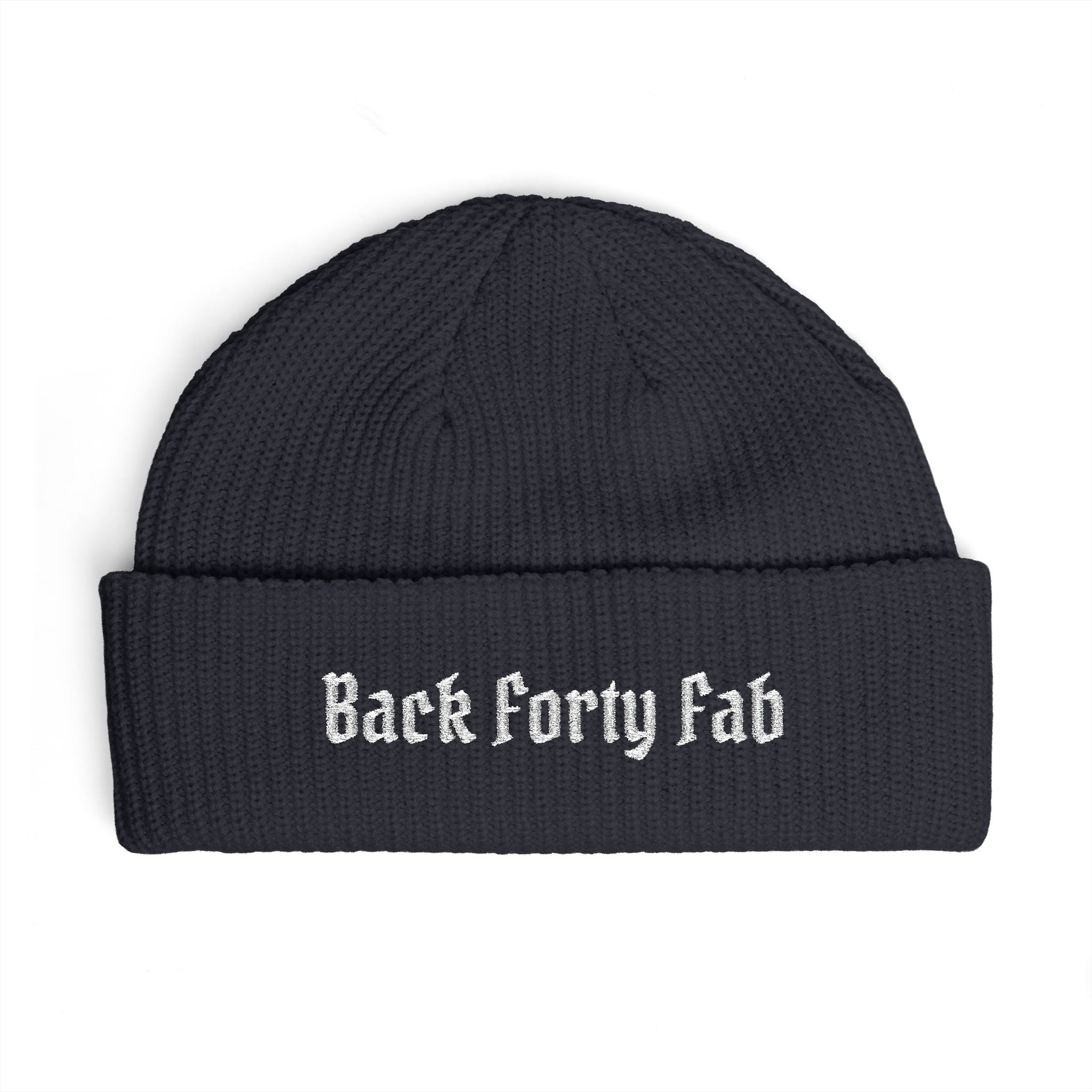 Cuff Beanie - "Back Forty Fab" Embroidered Knit Hat
