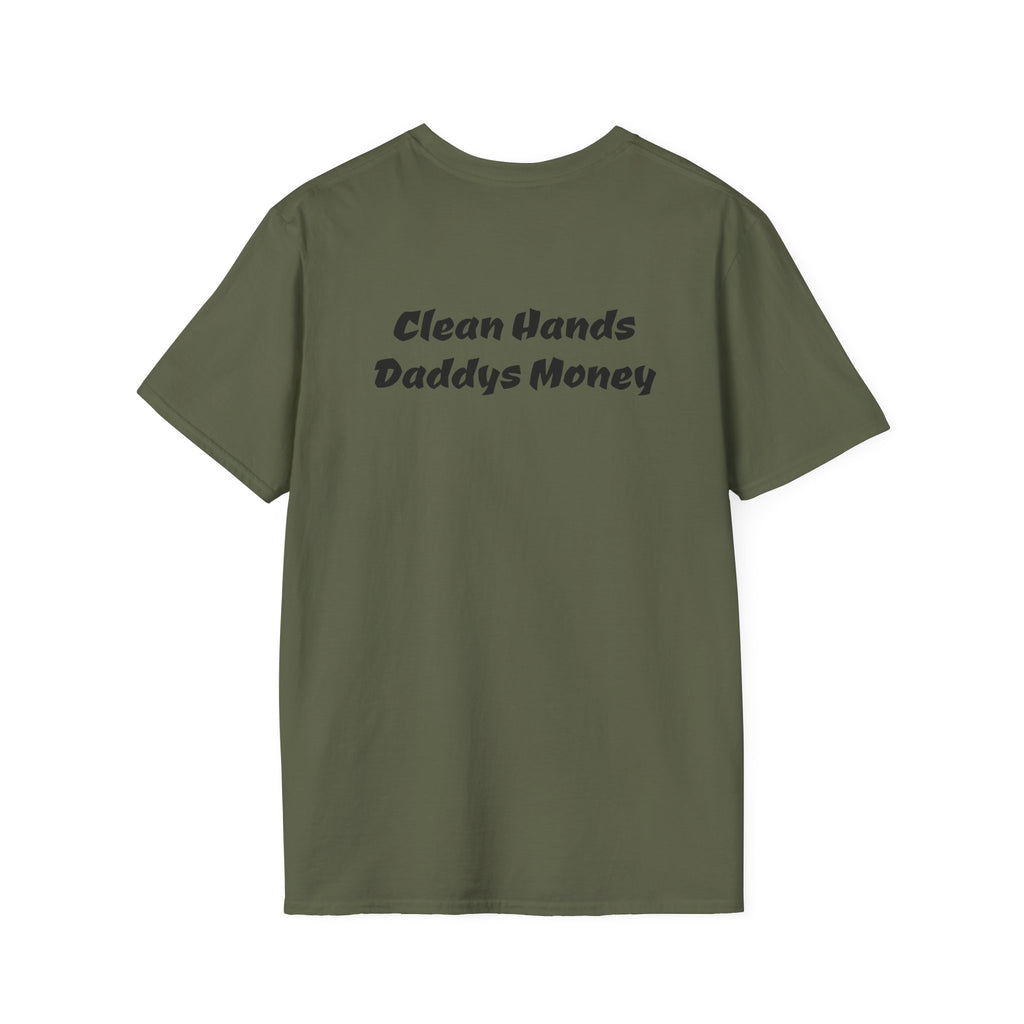 T-Shirt — “Back Forty Fab” / “Clean Hands Daddys Money”