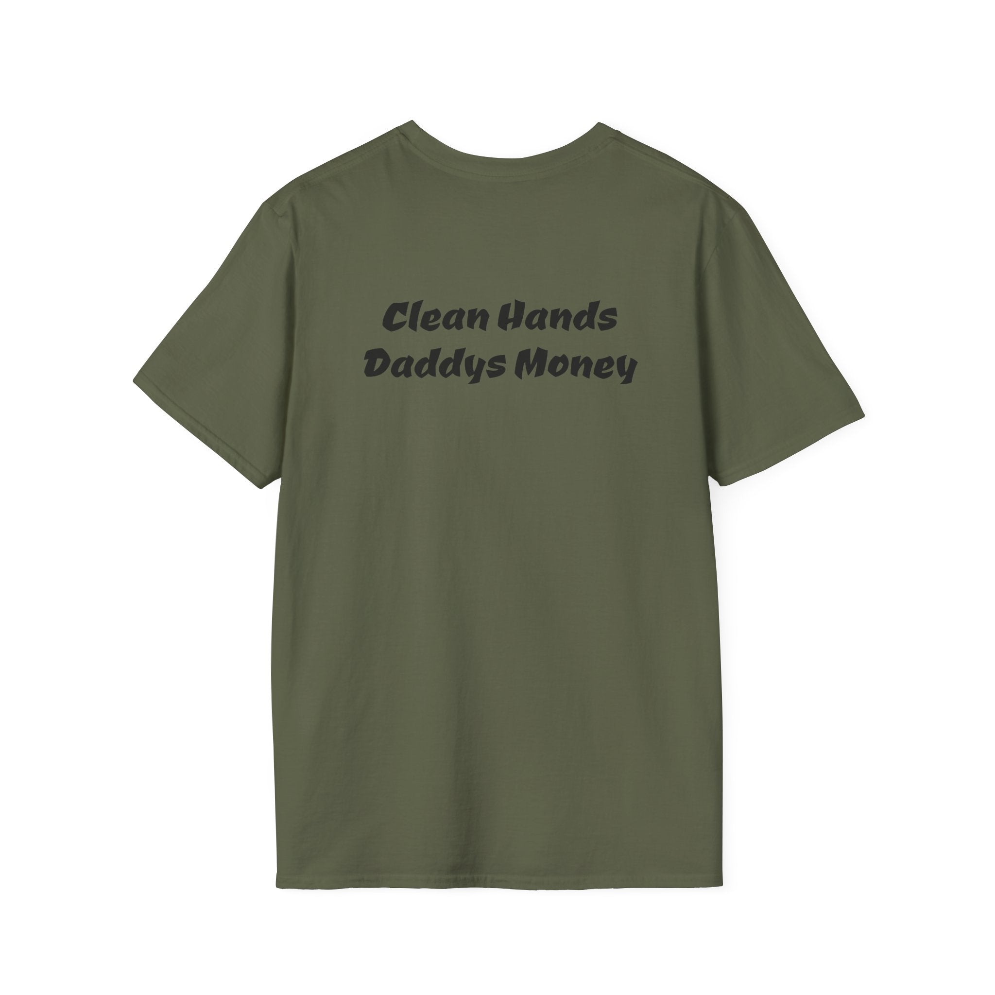 T-Shirt — “Back Forty Fab” / “Clean Hands Daddys Money”